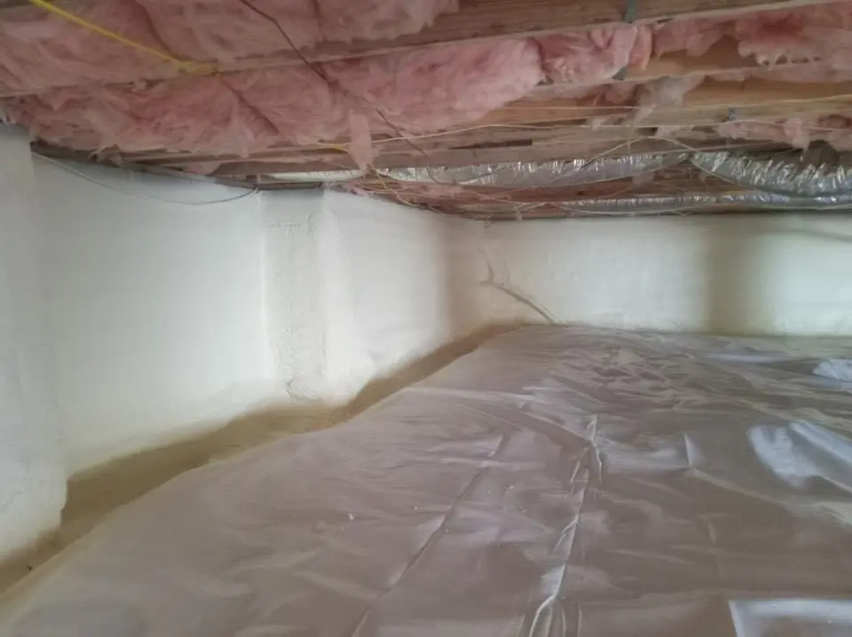Crawl space encapsulation with closed-cell spray foam for Attic Insulation in Wesley Chapel